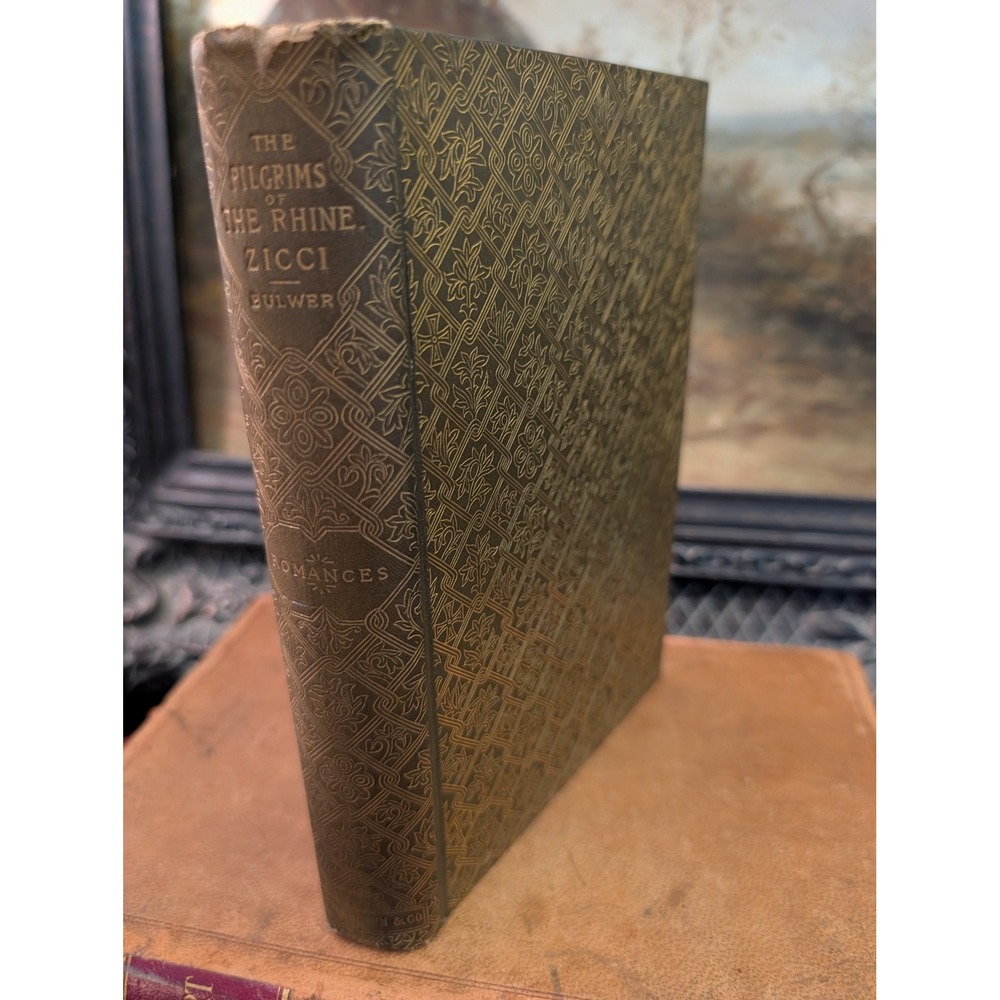 The Pilgrims of the Rhine Zicci Edward Bulwer Lytton Library Edition Vol 2 Gilt